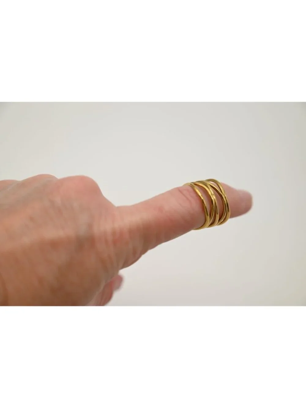 NWOT Josslyn 18K Stainless Steel Tarnish Free Rings Gold Tone Minimalist Jewelry